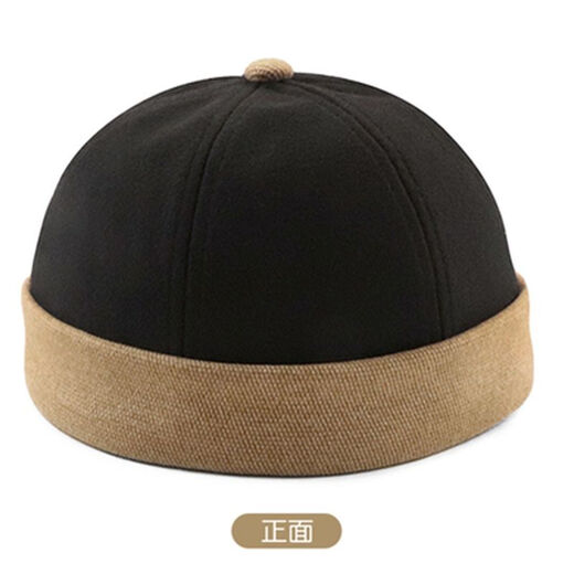 Unterhaltsamer Vermieterhut Männer Frühling und Herbst Melon Skin Hut Herren Vermieterhut Frauen Trendy Marke mittleren Alters und älteren Retro-Hip-Hop-Nobel-Flip-Flip-Feeding Yuppie Hut Wassermelonenhut 13657 Tiefe Messgerät können sich einstellen (56-60 cm)