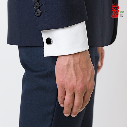 Geremen袖扣男士轻奢水晶法式衬衫袖口钉男袖钉父亲节情人节礼物156005