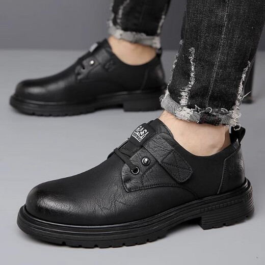 Fr.yh.zh ovig qualifizierte Lederschuhe Weiqian Herrenschuhe Position 2024 Neue Herren -Arbeitspulen -Schuhe Pilot -Freizeitschuhe 9908 Brown 38 Standard Lederschuhe Größe