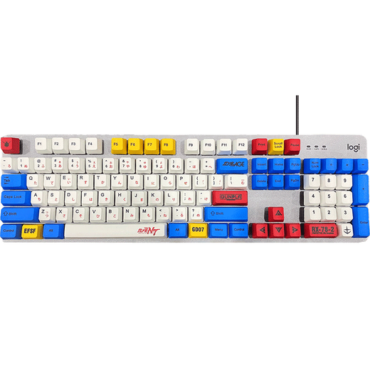 罗技（Logitech）K845机械键盘 游戏办公键盘 全尺寸背光电竞有线键盘 TTC轴系列 K845茶轴-蓝白高达