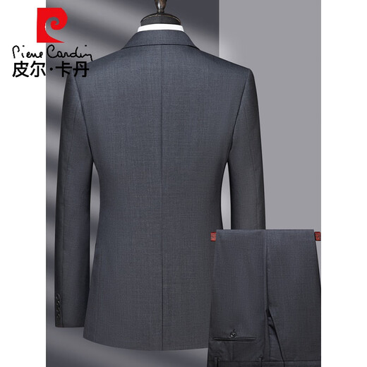 Pierre Cardin high-end light luxury worsted wool suit new men's high-end business formal suit two-piece suit for men MY-7005 Navy Blue XL 180/50 Recommended 145-155 Jin Jin equals 0.5 kg