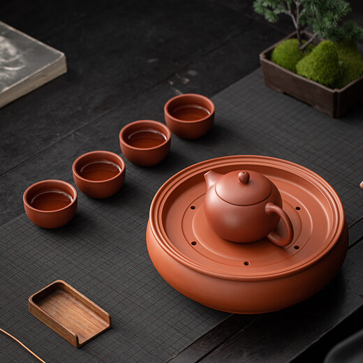 SUSHI CERAMICS purple sand Xishi teapot 4 cups with purple sand water storage tea tray Kung Fu tea set convenient tea set