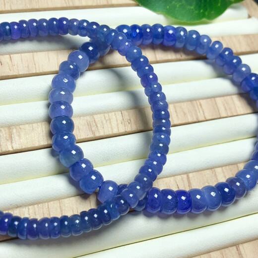 Fat Donglai's same tanzanite bracelet collection grade natural beads for men and women, no burning, 5*3mm