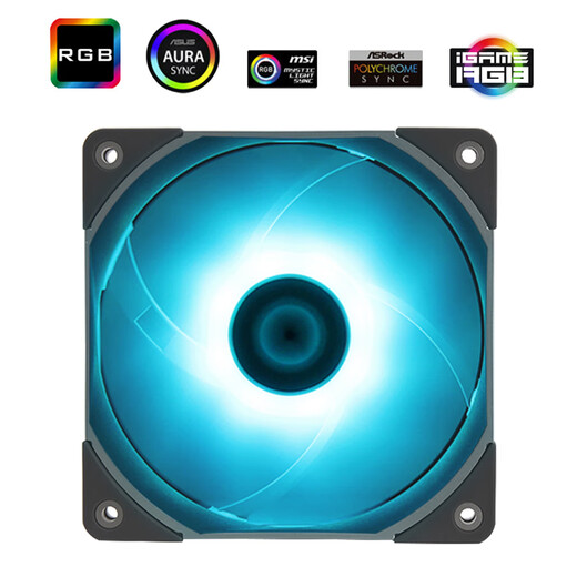 Limin Thermalright TL-C12015L 12v RGB 7-color fan thin fan 12cm cooling fan TL-C12015L [three-piece + 4-pin 1 minute 3-wire]