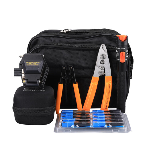 Corus FTTH fiber optic home access tool kit set welding machine red light pen optical power meter wire stripping pliers Miller pliers fiber cutting knife hot melt cold joint set combination multi-storey distribution fiber optic cold joint tool set one