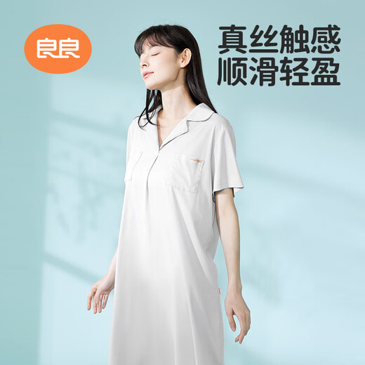 Liangliang (liangliang) parent-child wear spring and summer home clothes set linen cotton native cool breathable pajamas dress four seasons maternity confinement clothes whale gray native cool home clothes free eye mask M