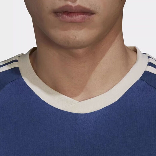 阿迪达斯 （adidas）三叶草短袖男装2025夏季新款运动服半袖时尚休闲透气棉质圆领T恤 HL9275蓝色 S