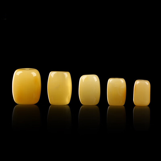 Shiyin Natural Amber Beeswax Accessories Passepartout Accessories Beeswax Bucket Beads Raw Mineral Loose Beads Single Beads Raw Stone Polished Diameter About 10mm