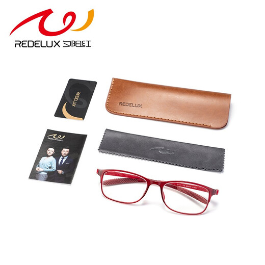Sunset Red Reading Lunes pour femmes Anti-Blue Light Grand cadre pour les femmes Légères de lecture HD légères et confortables E9004 Red 250 degrés