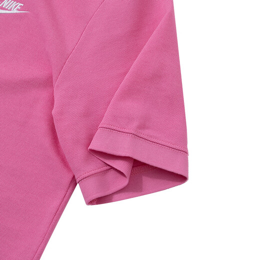 
Nike (NIKE) lapel polo shirt men's pure cotton breathable running sportswear men's casual short-sleeved loose business t-shirt half-sleeved FN3895-675-Pink L