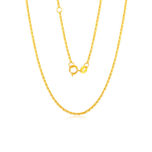 Mengjinyuan 18K gold necklace O-shaped chain, versatile clavicle chain, k-flavin chain, you can return more or less to make up a birthday gift for your girlfriend. O-shaped chain 45cm - about 1.84g