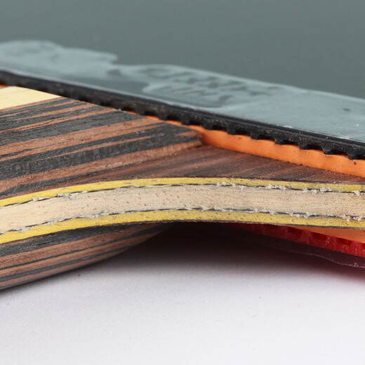 Double Happiness Nine-Star Professional Table Tennis Racket Crazy 3 Black Sandalwood Fragrance Carbon Base Powerful H9-Star Speed and Power Improvement H9002 Horizontal Racket with Long Handle + Standard Racquet Cover