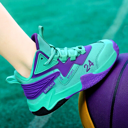 Li-Ning Hot Children's Sports Shoes Boys' Shoes Summer 2026 New Medium and Large Children's Mesh Running Shoes Breathable Boys Basketball Shoes Yue Zi 34