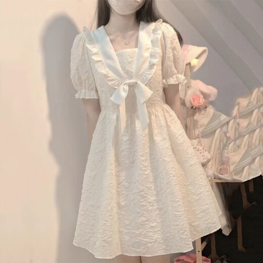 Jinpeng Adolescente Girl Girl Big Children Vestido de 13 a 15 años estudiante de secundaria grande de la escuela secundaria de 12 años Summer Summer NUEVO ALIMO 1315 Junior High School Apricot Color s Recomendado 75-90 Jin [Jin iguala 0.5 kg]
