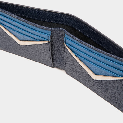 
BALLY [Exclusive Discount] Flag Blue Leather Men's Wallet 6306422 Blue All Size