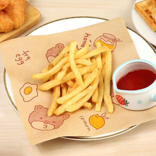 Badger sandwich wrapping paper, hamburger paper, mochi hand cake paper, rice ball wrapping paper, cartoon laminated paper, 100 sheets