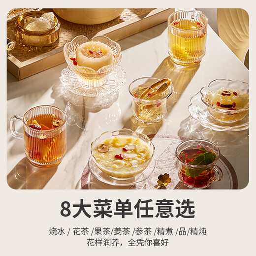 World KitchenAmerican Corning Health Pot Full Glass Constant Temperature Kettle Teapot Tea Maker 1L Office Essential Household Flower Teapot Stewing Kettle Electric Kettle (Standard Model)