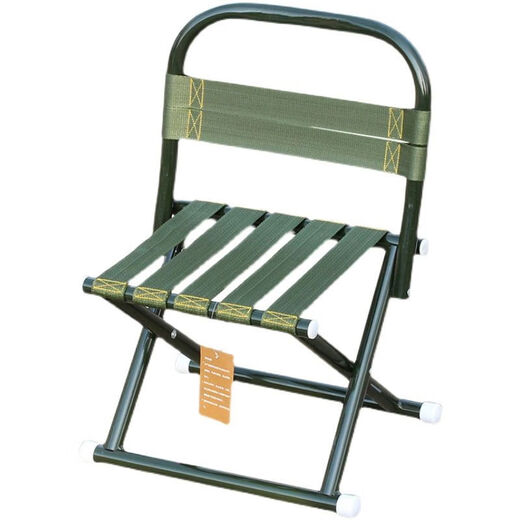 Er Jiangong Klappstuhl im Freien Klapphocker tragbarer Rückenstuhl Stuhl Haushalthocker kleiner Pony Fischereistuhl kleiner Hocker 0L 3523 Runde Röhrchen Klappstuhl Qualitätssicherung