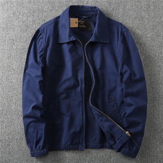 Ranwei Ferre American Casual Jacket Jacket Men's Men's Men's Spring and Automne Thin Style d'âge moyen et jeunes vêtements de travail polyvalents Simple Top Top Military Green-13068 XL Recommandé 140-160jin [Jin est égal à 0,5 kg]