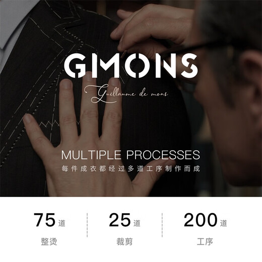 G MONS suit men's business anti-wrinkle easy-care casual suit wedding groom professional formal suit black A version top + pants + vest C0020 48