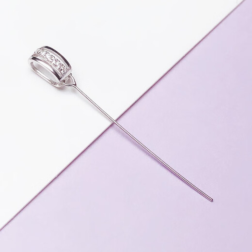 Guanpuge Fat Donglai same style pt950 platinum pendant buckle head melon seed buckle oblique hole buckle clip jade jade gold color