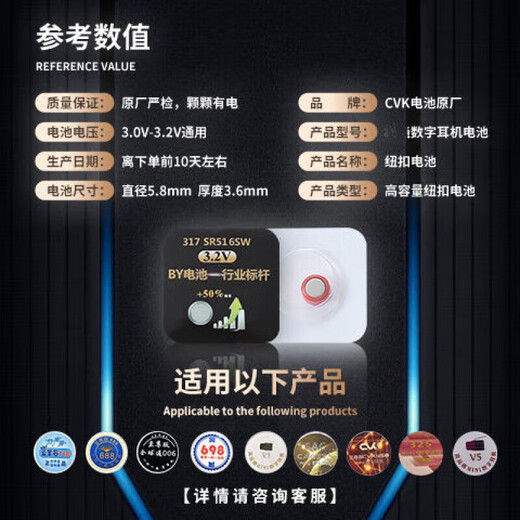 Quqiwu 3.2v458 001 V5 007 Batter de bouton de casque V1 V2 V5 325 345 Batterie numérique de casque 688 698 F1 458 001 007 Batterie numérique de casque numérique (prix sans essai)