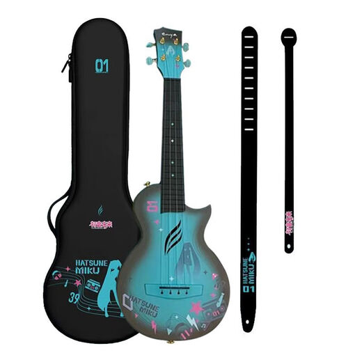 Enya Hatsune Mikuri Co-Branded Model Ukulele 23-Zoll-Einstiegsblau/Pink Small Gitarre (Spot) Hatsune Mikuri Co-Branded Model Blau