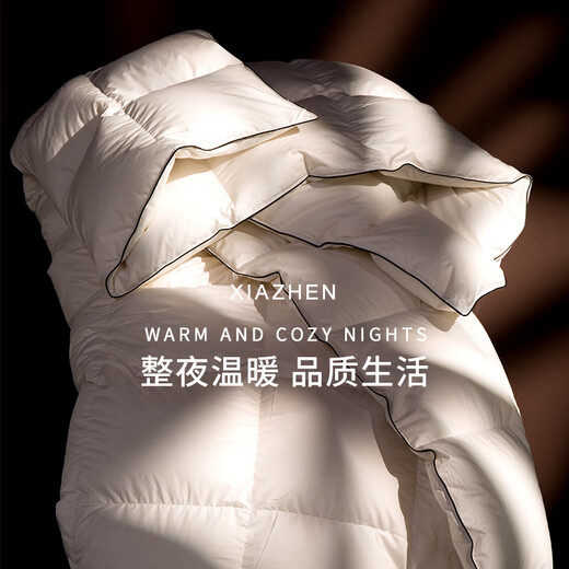 XIAZHEN down quilt 95% white goose quilt core 100 cotton antibacterial anti-velvet warm goose quilt Spring and autumn quilt - recommended room temperature 15-20 200*230CM
