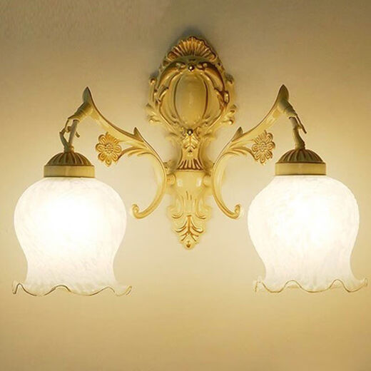 Yilin wall lamp bedroom wall bedside lamp simple modern creative European American American LED living room aisle stair lamp 8006c-with switch three-color light