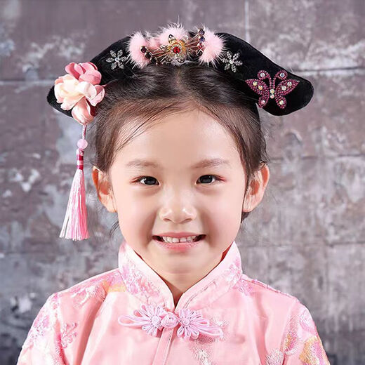 Muyu Palace Princess Hairband Cute Hanfu Tang Suit Princess Hair Accessory Empress Flag Head Baby Headband Children's Hairpin Headband Princess Headband One Pack