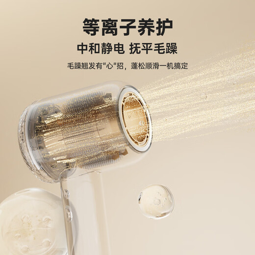 CONFU High Speed Hair Dryer Hollow Leafless Birthday New Year 520 Chinese Valentine's Day Gift for Girlfriend High Power High Wind Plasma Hair Care Hair Dryer KF-F9 110,000 RPM Plasma + Hollow White