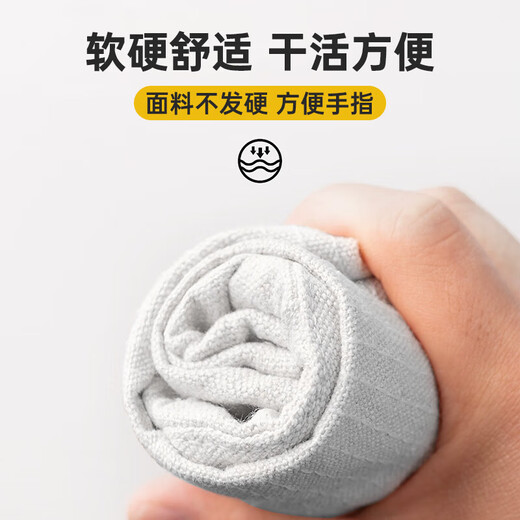 胜丽 帆布手套 10付/包 劳保加厚耐磨抗撕裂 电焊搬运防护 24道线 白甲双层棉质 建筑行业 GCF240