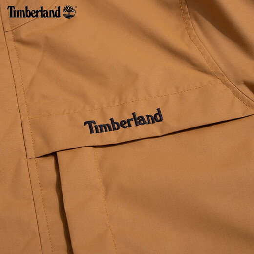 Timberland添柏岚冲锋衣男秋冬户外徒步登山外套防风工装连帽硬壳夹克A695W A695WP47/小麦色/新款刺绣标 XS/165