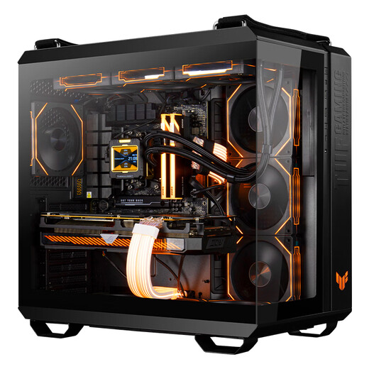 AMD ASUS family bucket Ryzen R9 9950X assembled computer host RTX5080 game live broadcast AI design rendering editing host desktop complete machine diy assembly machine R9 9950X+RX9070XT host丨Configuration four host kit