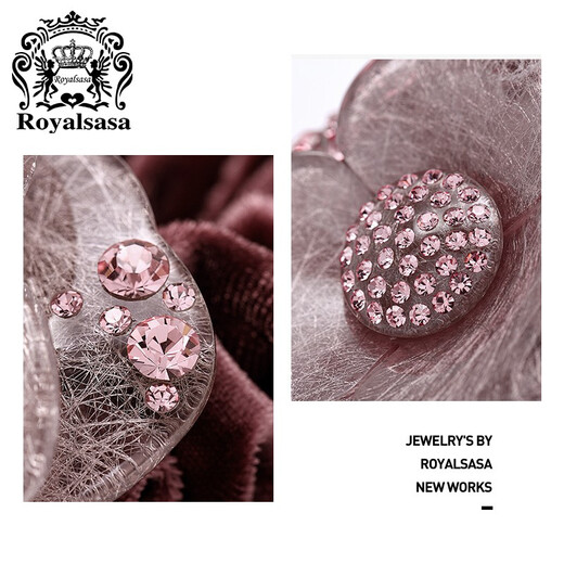 Royal sasa royal salsa artificial crystal velvet hair rope head flower camellia hair tie Korean hair accessories plate hair bundle head accessories