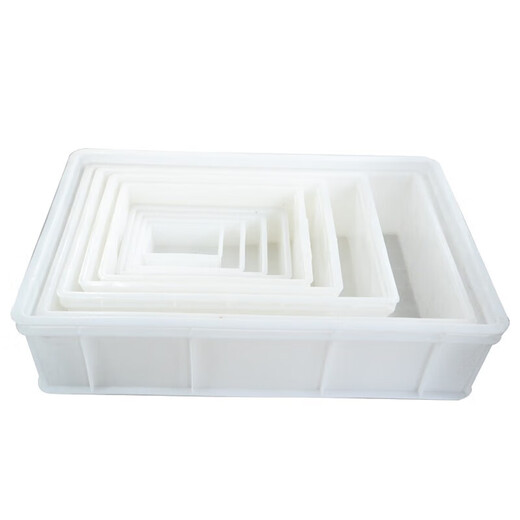 Jingulao Logistics turnover box Thickened plastic tool parts box storage box No. 2 blue 650*410*155mm KZS-698