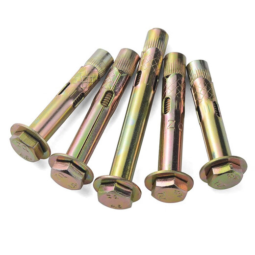 Jinggong (JINGGONG) national standard external hexagonal expansion screws, extended internal expansion bolts, iron implosion, built-in floor expansion, national standard M10*60 (5 pieces), punching 12mm