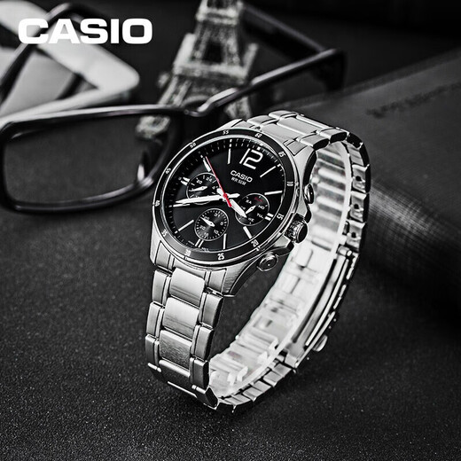 CASIO men's classic three-disc sports waterproof quartz watch business casual quartz men's watch MTP-1374D-1AVDF