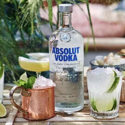 Absolut Original 1L Vodka 1000ml Klassiker Original Original 40-Grad Spirit Original importiert Cocktail Fremdwein Original 1000 ml 1 Flasche codiert nackte Flasche