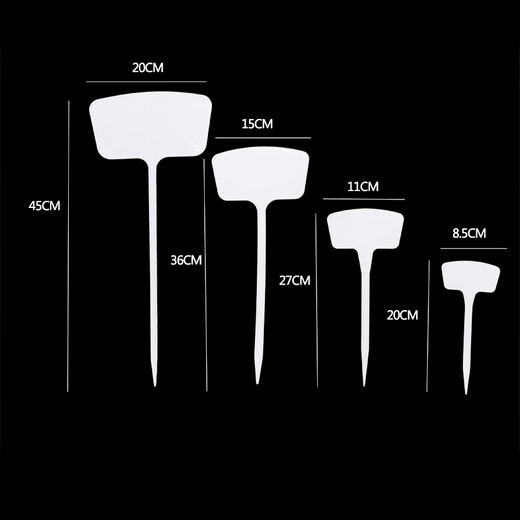 Shipton fan letrero de tierra jardinería flor letrero ampliado letrero de plástico se puede escribir letrero etiqueta de planta amarillo altura 27 cm 10 piezas