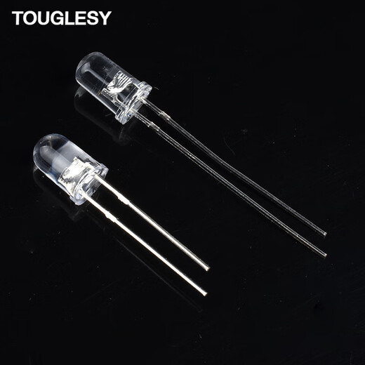 DZQJ 3mm 5mm LED bulb light-emitting diode F3 F5 red green orange yellow blue white purple in-line lamp beads F3 foggy red (50 pieces)