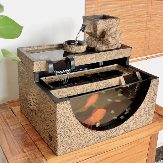Nanbomaru office decoration ornaments living room desktop fish tank circulating water flow ornaments store opening gift