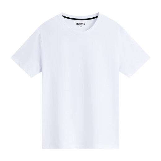 Baleno round neck solid color thin breathable loose couple versatile T-shirt 8890228401W white M