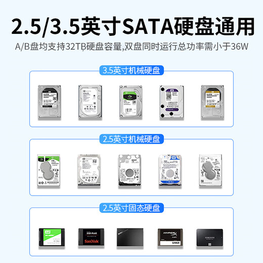 Biaowang (SSK) hard drive enclosure base 2.5/3.5 inches USB3.0 hard drive holder Desktop notebook external external mobile hard drive enclosure copy machine hard drive cage dual disk slots four disks read at the same time without copying Metal model DK108