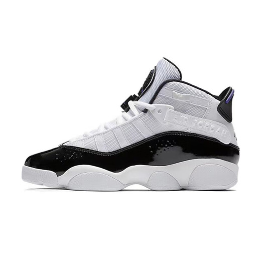 Nike (Nike) Freizeitschuhe Frauenschuhe Sommer Neue Sneakers Air Jordan 6 Ringe GS Sechs-Kronen-Basketballschuhe 323419-104 Schwarz-Weiß-Farben 38 38