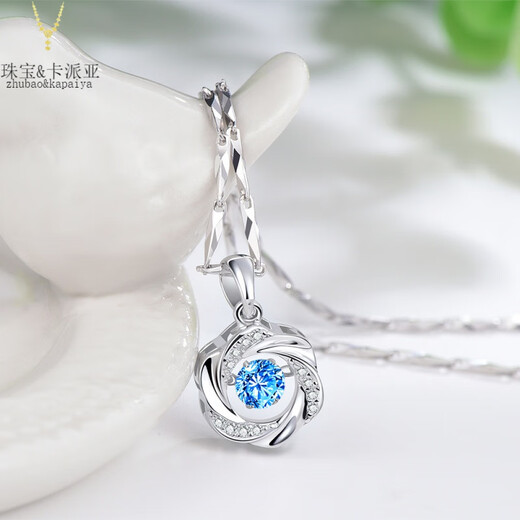 Ji Ge 18K gold necklace, plain chain, women's beating heart pendant, fashionable and versatile K gold jewelry, clavicle chain, rose gold necklace + rose gold, moissanite white necklace + certificate + one flower