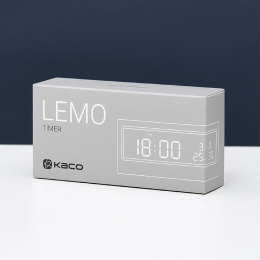 KACO Lemai Intelligent Electronic Alarm Clock Creative Children's Students' Lamped Large Screen Large Digital Temperature and Humidity Display Multifunctional White K1422