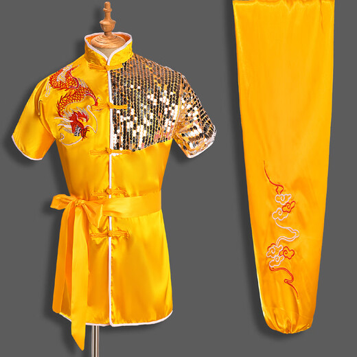 Xibai Martial Arts Performance Kostüm für Erwachsene Performance Kostüm Kung Fu Martial Arts Uniform Männer und Frauen chinesischer Stil Martial Arts Training Wettbewerb Anzug Anti-Dragon Black 170