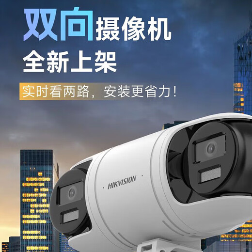 HIKVISIONHIKVISION海康威视监控器双摄像头800万全彩夜视360度全景室内外手机远程人形侦测3R446WD-L4MM
