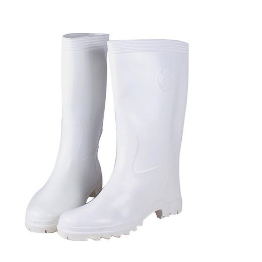 Shuang'an PM95 Küche Sanitärstiefel Ölfestes Anti-Schlupf-Wasserschuhe Regenstiefel geformte Stiefel Größe 39 Weiß